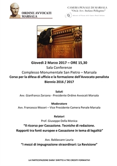 Convegno su Ricorso per Cassazione e Revisione